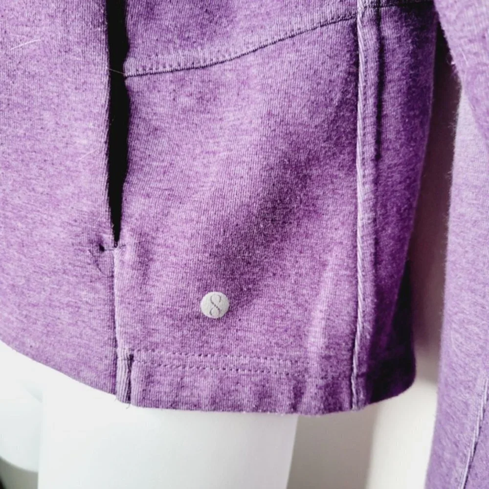 Layers 8 Heathered Purple Zip Up Hoodie - Picture 4 of 8